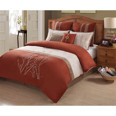 This lorelei comforter set is nothing short of spectacular. Have to have it. Luxury Home Taylor Rust 8-Piece Comforter ...