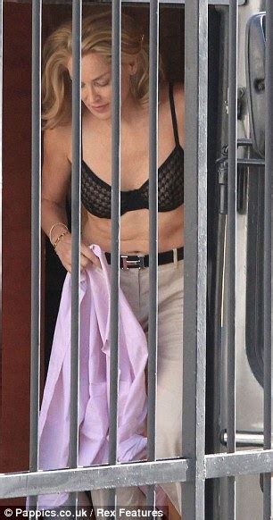 Sharon Stone Strips Down To Her Bra On Sweltering Set In Romania While