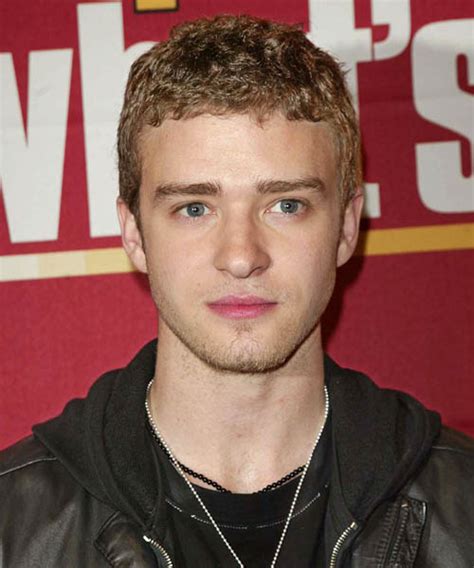 Let's show you some pics of justin's hair then and now (and make sure to look at these jt pics too) and then you can decide how you feel about his. Justin Timberlake Short Curly Dark Copper Blonde Hairstyle