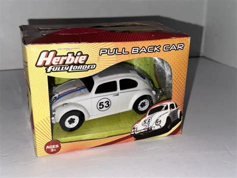 Herbie Fully Loaded Pull Back Car Herbie 53 Volkswagen Beetle Nib Vw