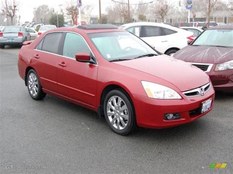 2007 Moroccan Red Pearl Honda Accord Ex L V6 Sedan 25299722 Photo 22