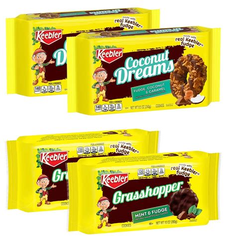Keebler Coconut Dream And Grasshopper Cookies 4 Packages
