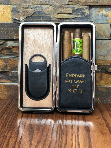 Groomsmen Gift Personalized Cigar Case Gifts for Men Fathers | Etsy