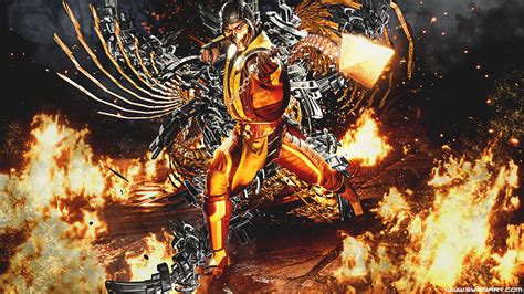 Mortal Kombat Scorpion 4k Desktop Wallpapers Wallpaper Cave