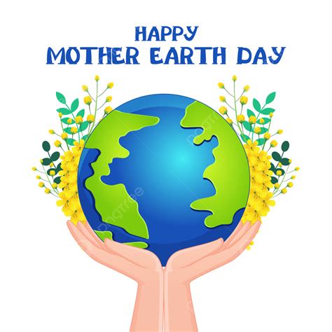 Earth Day Ecology Vector Art Png Planet In The Arms Of Hands