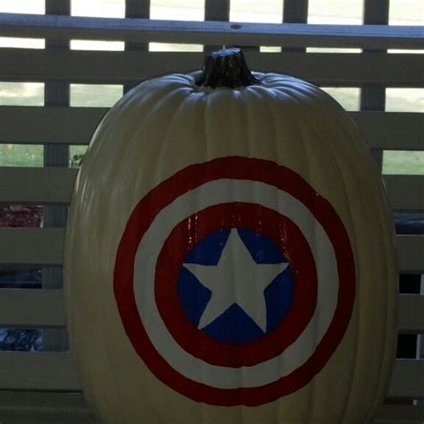 Captain America Homemade Crafts Pumpkin Carving Crafts