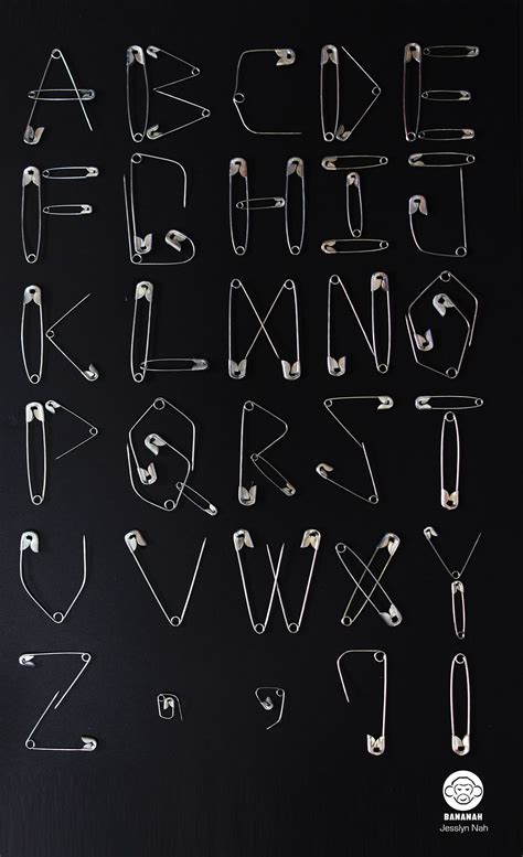 Safety Pin Typography On Behance