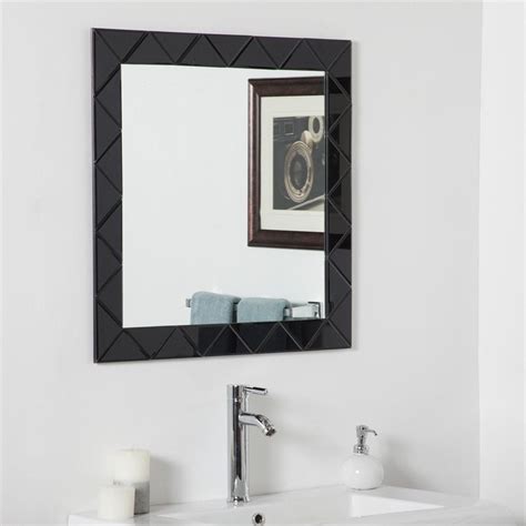 5 creative and modern ideas: Decor Wonderland Luciano 27.6-in Black Square Bathroom Mirror at Lowes.com