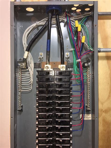 Installation of a plastic junction box for home wiring, electrical wires spliced using a spring terminal block with a push lever for five contacts. wiring - Electrical panel ground issue - Home Improvement Stack Exchange