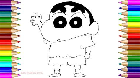 Kids Drawing Book How To Draw Shin Chan Cartoon Step By Step For Kids