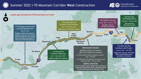 I 70 Project Map West 2022