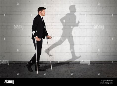 Crutches Man Shadow Hi Res Stock Photography And Images Alamy