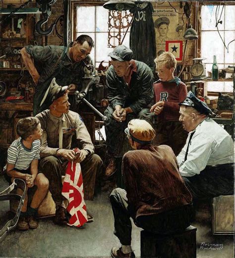 Norman Rockwell 1894 1978 The Homecoming Marine Norman Rockwell