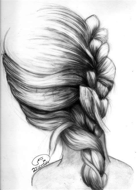 Moreover, this is a mohawk inspired hairstyle where the sides around the head are cut very short and the topper portion of the head is decorated with beautiful short blond hair. braid :D #black #white #sketch #art #braid #hair | My ...
