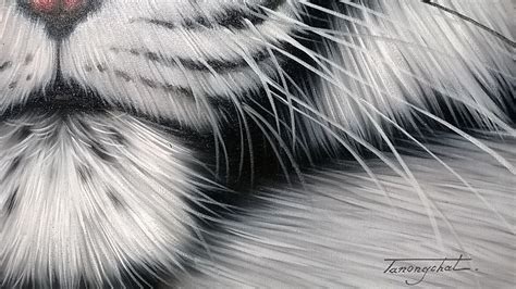 White Tiger Painting Oil Painting On Canvas 100X100 Cm Etsy