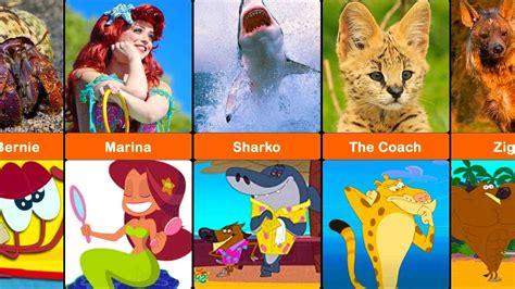 Zig And Sharko Characters In Real Life Comparison Youtube