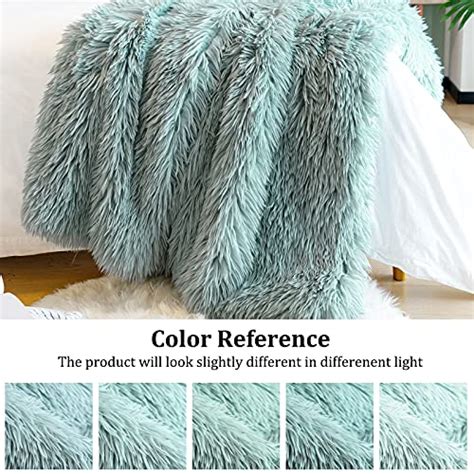 Joniyear Luxury Decorative Fluffy Faux Fur Throw Blanket 50 X 60