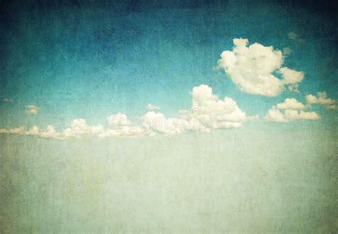 Retro Image Of Blue Cloudy Sky Stock Image Image Of Antique Cloudy