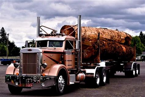 Peterbilt 379 Log Truck Trucks Lifted Diesel Big Trucks Big Rig