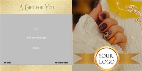 We ship gift cards for free. Nail Salon Gift Certificates Free Nail Salon Gift ...