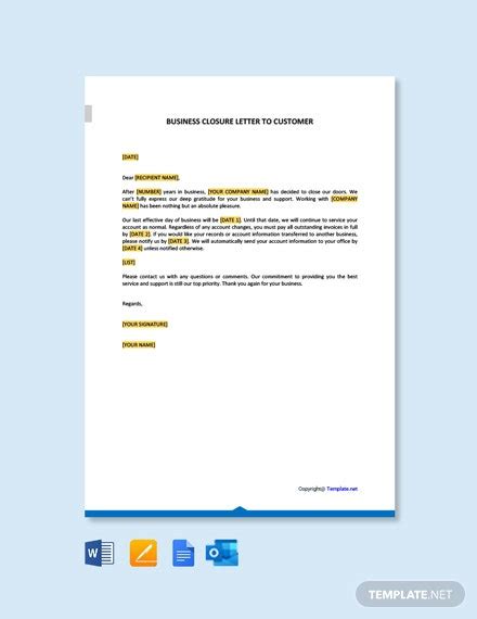 Used in our daily lives, a formal business letter format has become really essential to businesses in specific. Business Closure Letter To Customer Samples & Templates Download