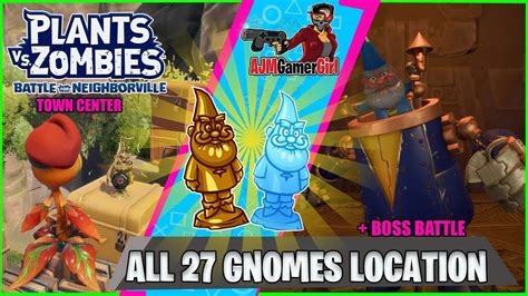 Plants Vs Zombies Battle For Neighborville All Gnomes Boss Battle Town Center YouTube