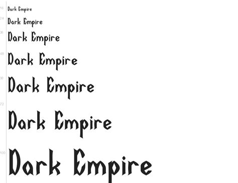 Free Font Dark Empire By Weknow