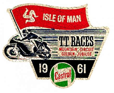 Sticker Isle Of Man Tourist Trophy Tt Castrol