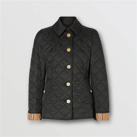 Diamond Quilted Jacket In Black Women Burberry United Kingdom