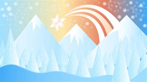 Winter Snow Christmas Mountains Minimalism Wallpaperhd Celebrations