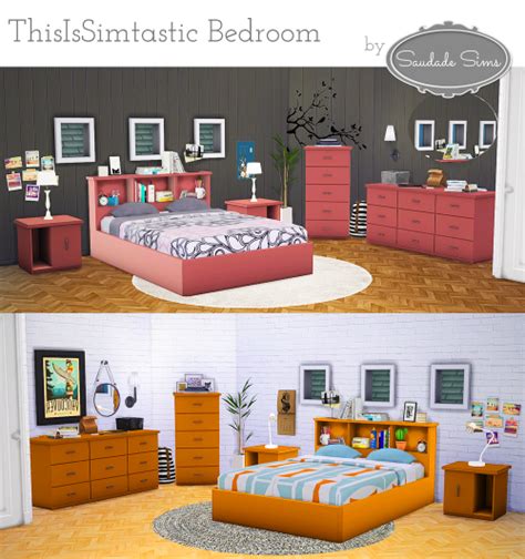 Sims 4 Ccs The Best Bedroom Set By Saudadesims