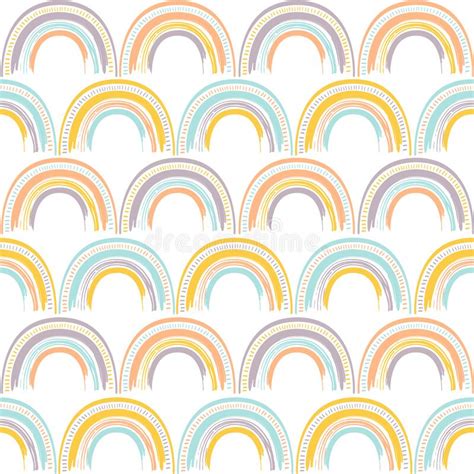 Geometric Rainbow Seamless Pattern Simple Regular Color Spectrum