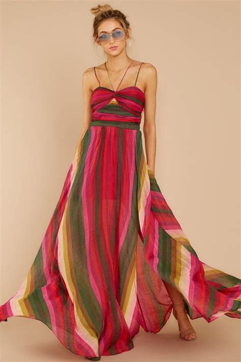 Back To The Party Maxi Dress In Rare Rainbow Dresses Striped Maxi
