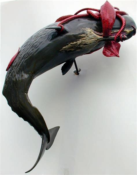 Giant Squid And Sperm Whale Fighting Sculpture