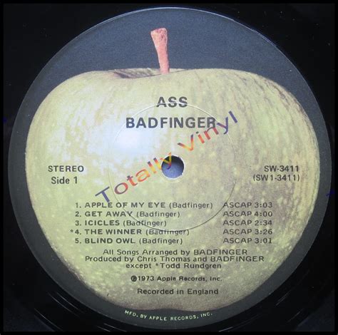 Totally Vinyl Records Badfinger Ass Lp