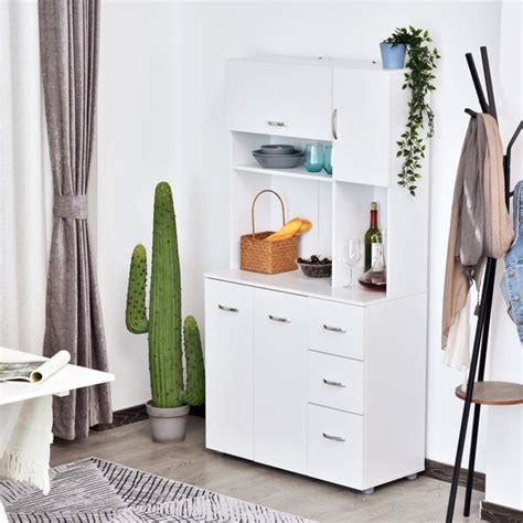 Add a unique stylish storage to your living room, hallway, or bedroom with this cabinet. Latitude Run® 66" Wood Kitchen Pantry Storage Cabinet Microwave Hutch With 4 Large Cabinets ...