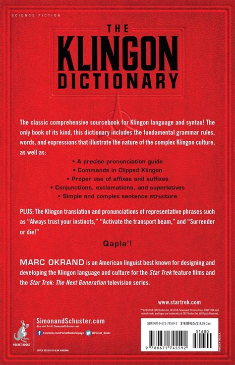 The Klingon Dictionary Book By Marc Okrand Official Publisher Page