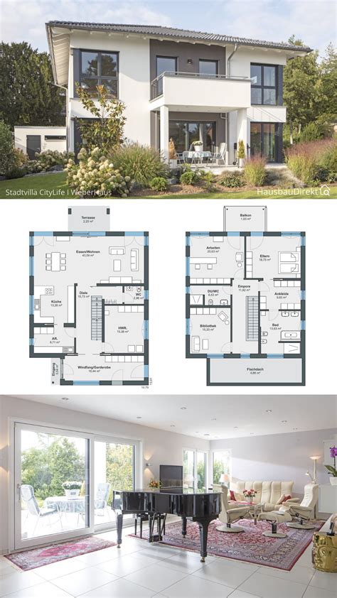 Für haus und energieberatung carla groß in leipzig sind noch keine bewertungen abgegeben worden. Neubau Stadtvilla modern mit Walmdach & Balkon bauen, Haus ...