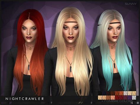 Nightcrawler Sunny The Sims 4 Catalog Sims Hair Womens Hairstyles