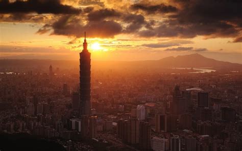 City Cityscape Sunlight Skyscraper Taiwan Taipei Taipei 101 Hd