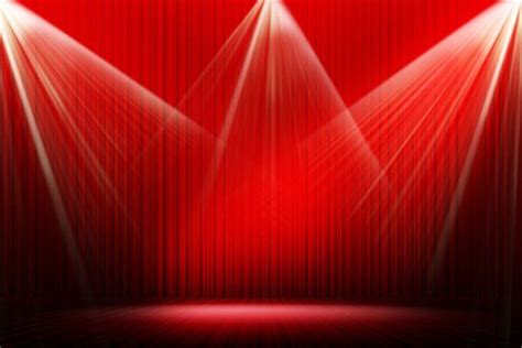 Red Stage Light Featuring Abstract Backdrop And Background Stage