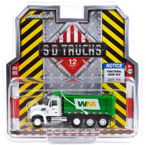 Buy Greenlight Collectible 2020 Mack Granite Dump Truck White And Green