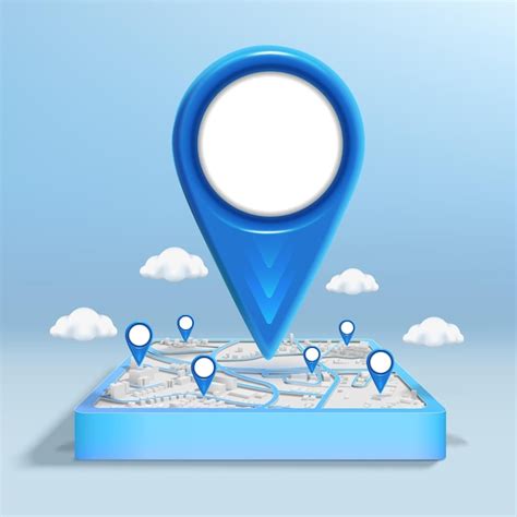 Premium Vector Gps Icon Mockup On The City Map With Pin Location And