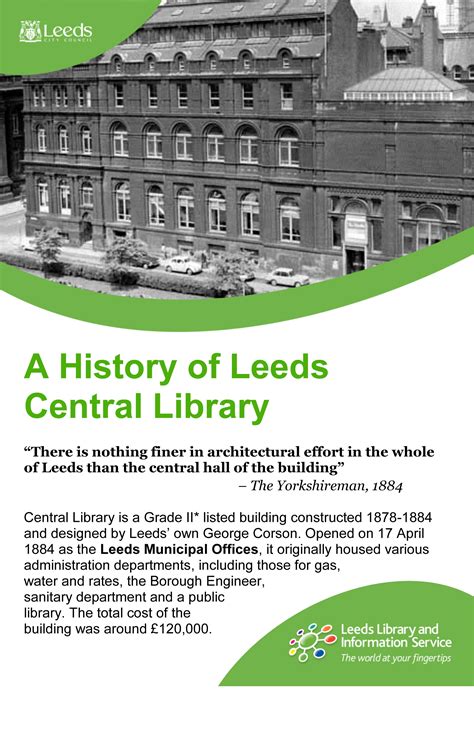 A Partial History Of Leeds Central Library The Secret Library Leeds