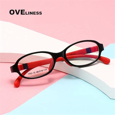 Freundlicher Runde Gläser Myopie Optische Brillen Gläser Rahmen Junge Mädchen Rezept Silikon