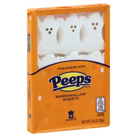 Just Born Peeps Marshmallow Ghosts 3375 Oz 9 Count