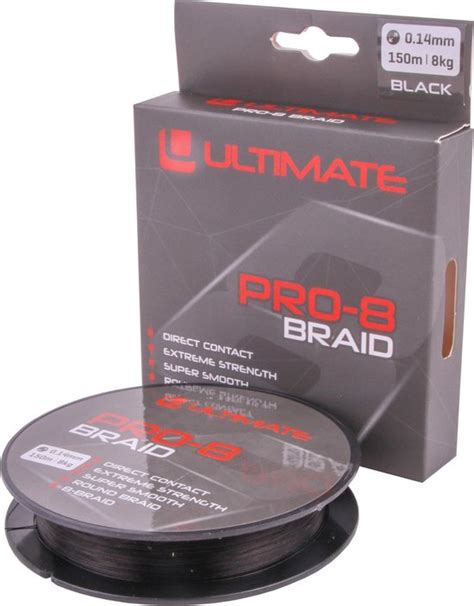Ultimate Pro 8 Braid 0 30mm 19kg 150m Black Gevlochten Lijn Bol