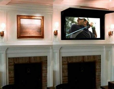 Hide The Tv Hide Tv Over Fireplace Home Tv Cover Up