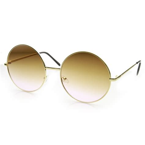 Women S Retro Hippie Oversize Round Sunglasses Zerouv