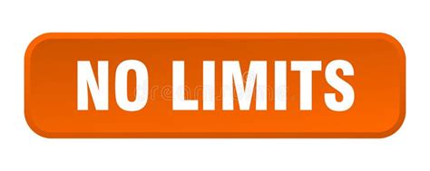 No Limits Button No Limits Square Isolated Push Button Stock Vector